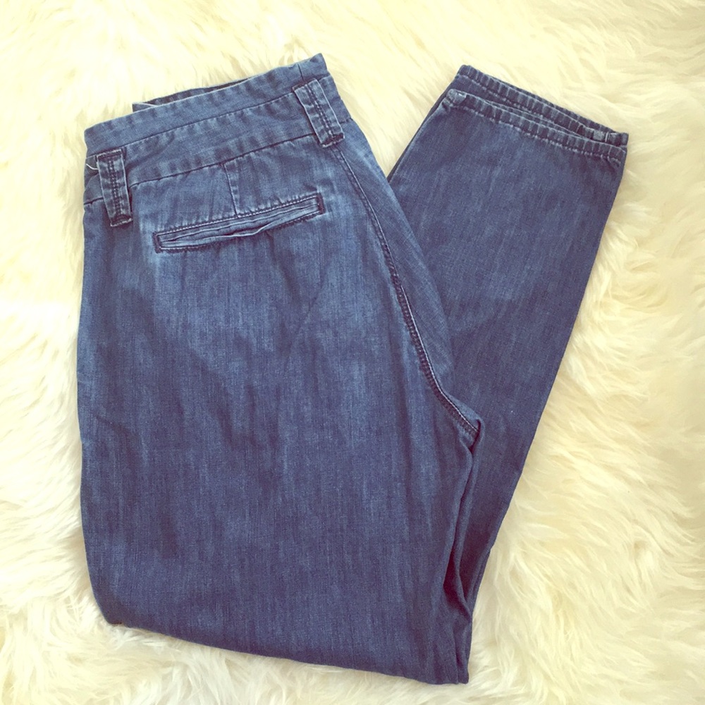 Gap 1969 high waist pleated denim jeans